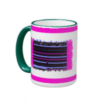 Distressed Border 2-sided Ringer Mug - Customized by eelkat Distressed Border 2-sided Ringer Mug - Customized