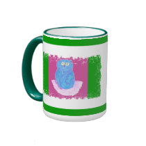 Distressed Border 2-sided Ringer Mug - Customized