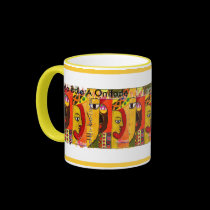 Distressed Border - 2-sided Ringer... - nigeria  mugs