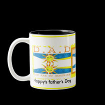Distressed Border Stein dad you are my sunshine mugs