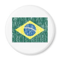 Distressed Brazilian Flag magnets