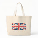Distressed British flag bags by worldflagtshirts Distressed British flag bags