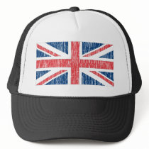 Distressed British flag hats