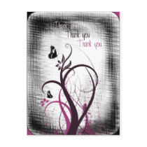 Distressed Butterfly Thank You postcards