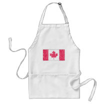 Distressed Canadian Flag aprons by worldflagtshirts Distressed Canadian Flag aprons