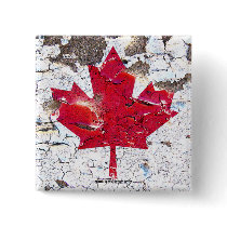 Distressed Canadian MapleLeaf button
