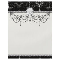 distressed chandelier black white custom flyer
