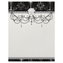 distressed chandelier black white letterhead template