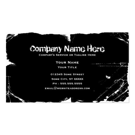 distressed chex business card (back side)