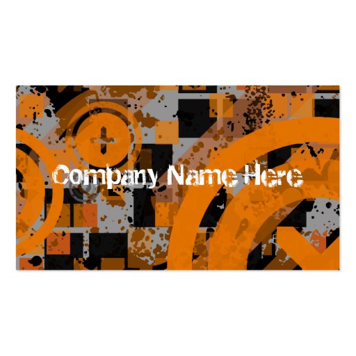 distressed chex business card