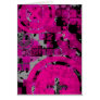distressed chex : hot pink card