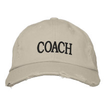 Distressed Chino Twill Coach Cap Embroidered Baseball Cap