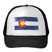 Distressed Colorado Flag Mesh Hat