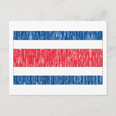 Distressed Costa Rican Flag