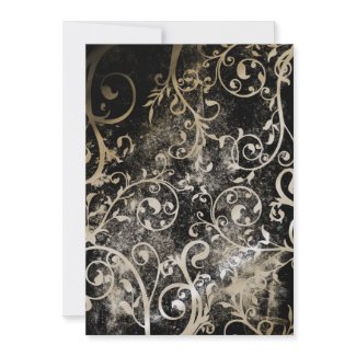 Distressed Damask Gothic Grunge Wedding invitation