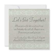 Distressed Elegance Dinner Party Invitation by mariannegilliand Distressed Elegance Dinner Party Invitation