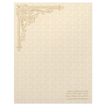 Distressed Elegance Personal Large Stationery letterhead by mariannegilliand Distressed Elegance Personal Large Stationery letterhead