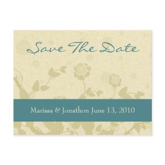 Distressed Elegance Save The Date Postcards postcard