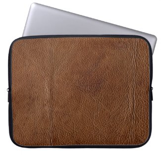 Distressed Faux Leather-Look Laptop Sleeve electronicsbag