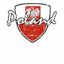 Distressed flag of Poland t-shirts by kongdesigns Distressed flag of Poland t-shirts