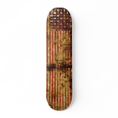 Distressed Flag Skateboard by StarStock