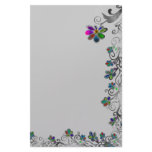 Distressed Floral Border Stationery
