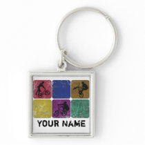 Distressed Freestyle Biker Premium Keychain keychains