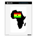 Distressed Ghanian flag and African Silhouette Skin For The NOOK Color