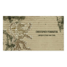 Distressed griffin graduation name card business card template