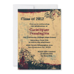 Distressed griffin graduation party announcement
