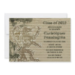 Distressed griffin graduation party announcement