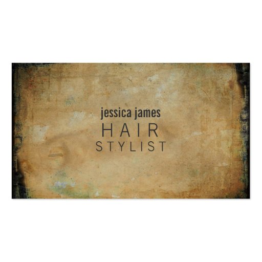 Distressed Grunge Hair Stylist Appointment Cards Business Card (front side)