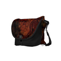 Distressed Grunge Rust Black Brown Messenger Bag