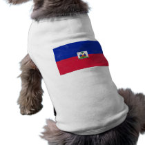 Distressed Haitian flag Doggie Tee Shirt