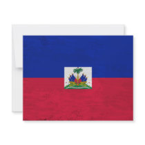 Distressed Haitian flag Personalized Invite