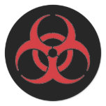 Distressed Hazard Symbol Stickers