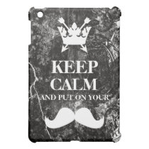 Distressed Heraldry Keep Calm Mustache Ipad Case ipad mini cases