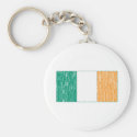 Distressed Irish Flag Key Chains