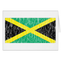 Distressed Jamaican Flag cards by worldflagtshirts Distressed Jamaican Flag cards