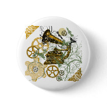 Distressed Look Steampunk Design buttons by greenbaby Distressed Look Steampunk Design buttons