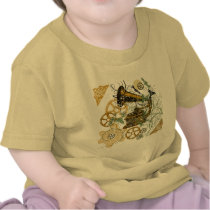 Distressed Look Steampunk Design Shirt