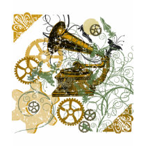 Distressed Look Steampunk Design t-shirts