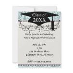 distressed lovely soft blue damask personalized announcements