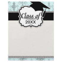 distressed lovely soft blue damask custom letterhead