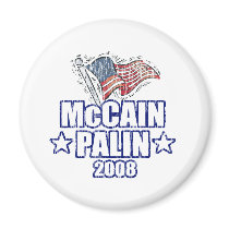 Distressed McCain Palin magnets