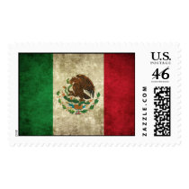 Distressed Mexican Flag Stamp