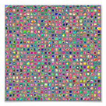 Distressed Multicolored 'Glass' Tiles Pattern Art Photo