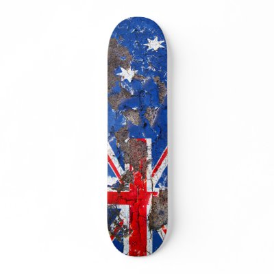 Distressed Nations - Australia (skateboard) by starvinmarvin