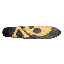Distressed Orange Skull Skateboard
