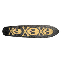 Distressed Orange Skull Skateboard